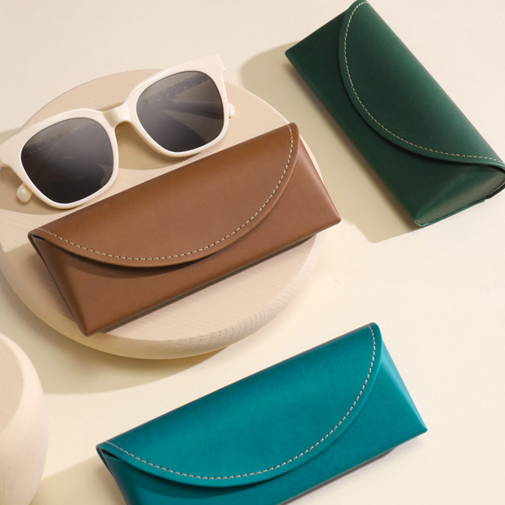 Box Bag Rigid - Renkli PU Deri Gözlük Kılıfı Reçeteli