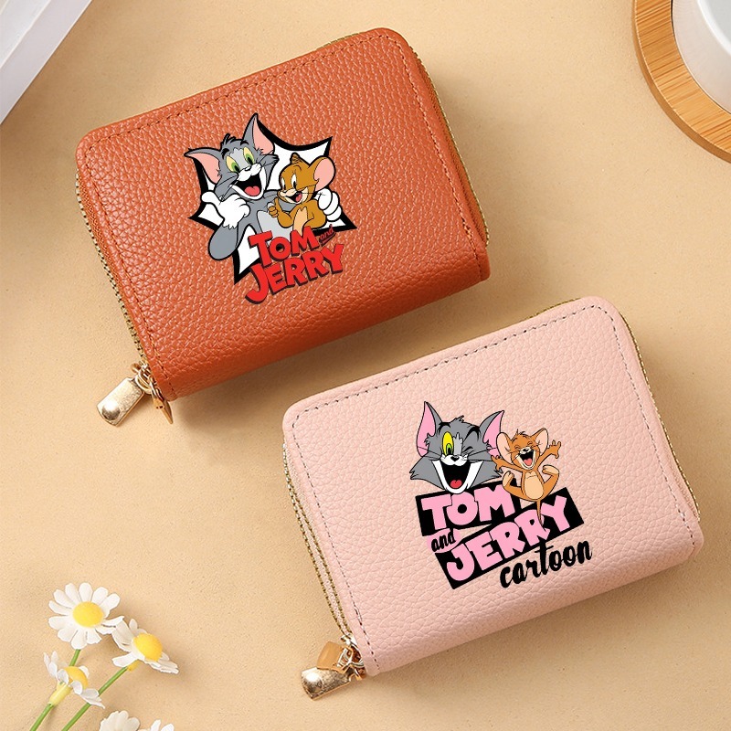 Women Bags For Party - Tom ve Jerry Sevimli Kartlıklı Cüzdanlar
