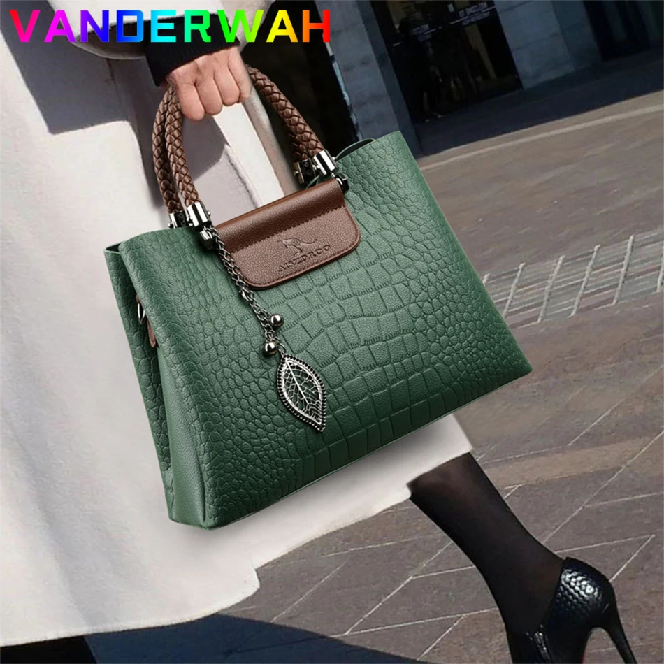 Women'S Kangaroo Bags - Hakiki Marka Deri 3 Katmanlar Timsah