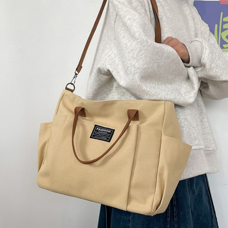 Shopper Tote Canvas - Kadınlar için Büyük Kanvas Çanta, Minimalist