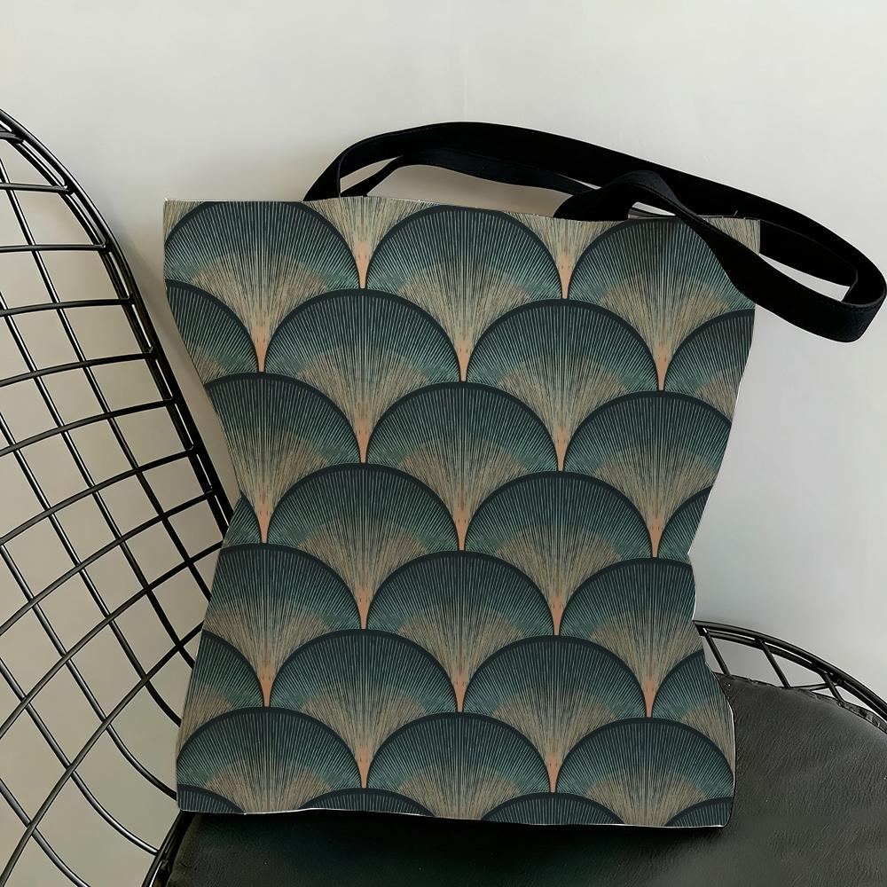 Shopper Tote Canvas - Modern Şam desenli saklama çantaları Hafif