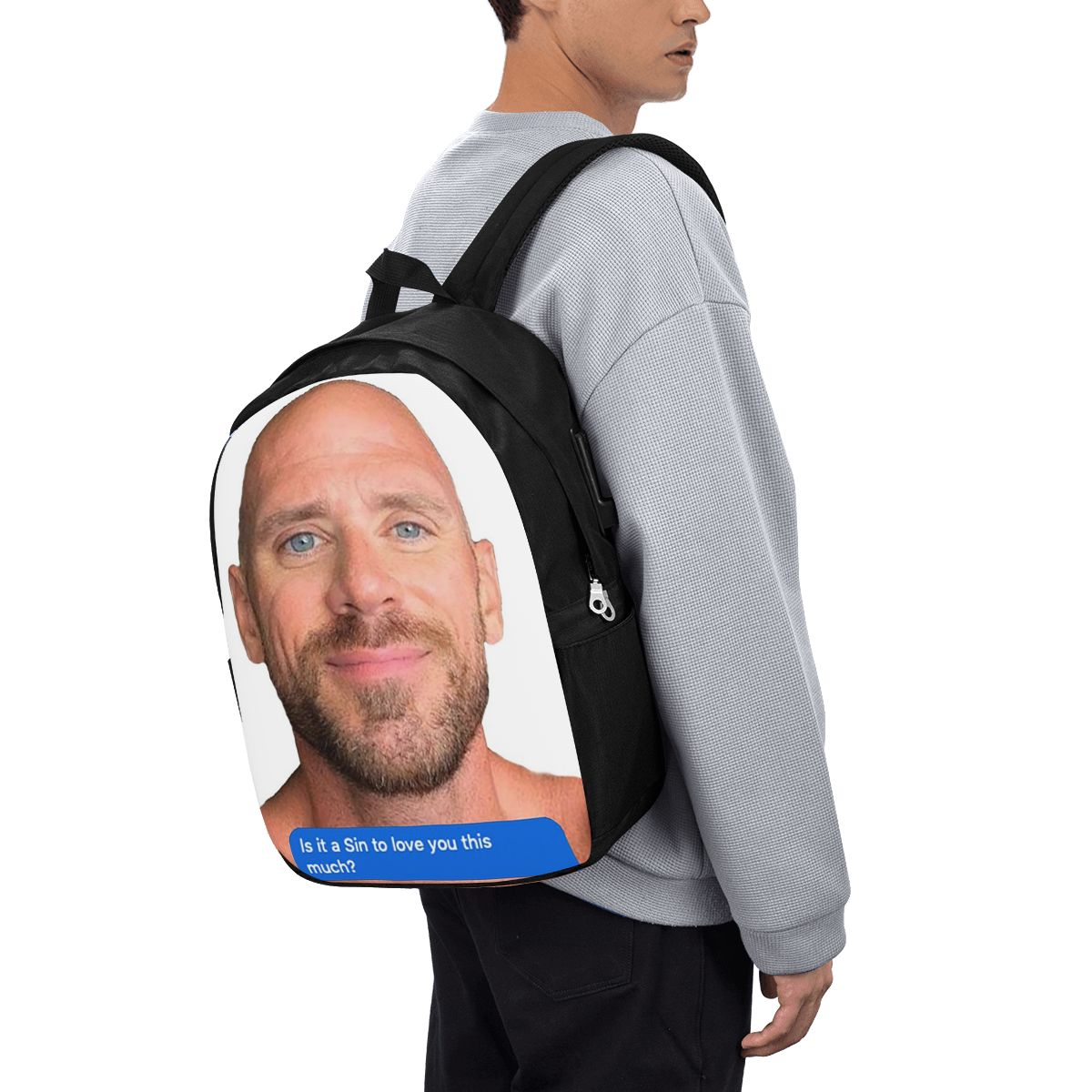 Women Bags For Laptop - Johnny Sins Flirty Text Bubble Sırt