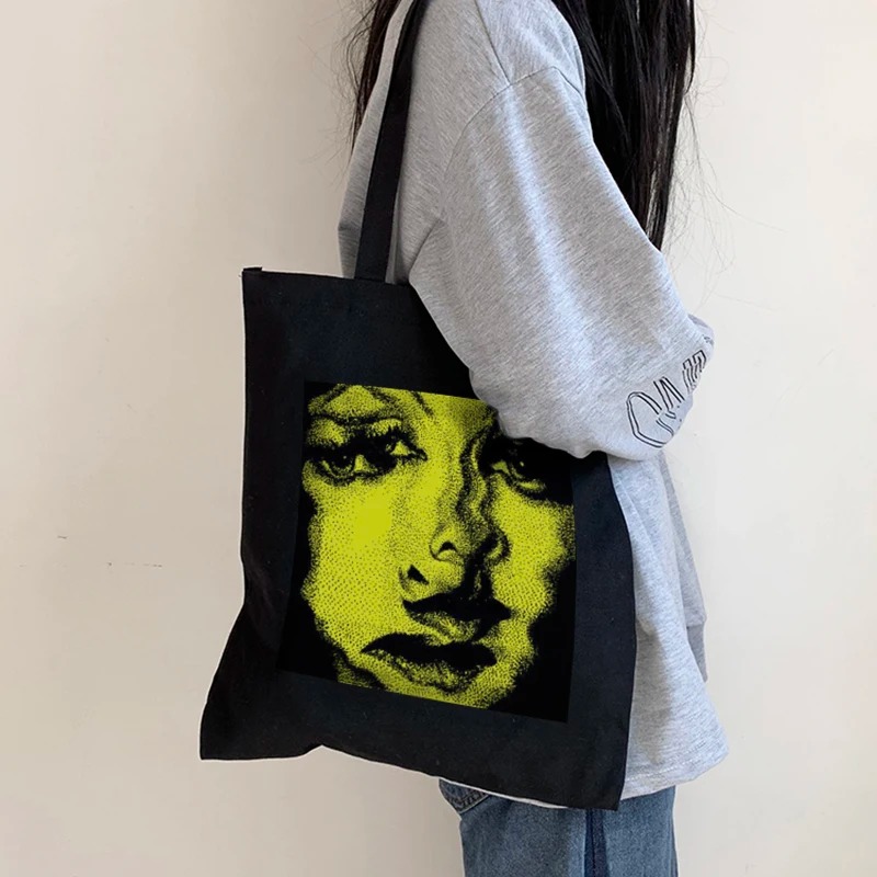 Shopper Tote Canvas - Korku Kadın Kanvas Çantası Punk Vintage