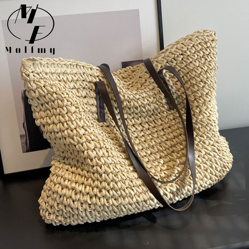 Women Bags Offers - Hasır Örgülü Bez Çantalar, Günlük Kullanıma