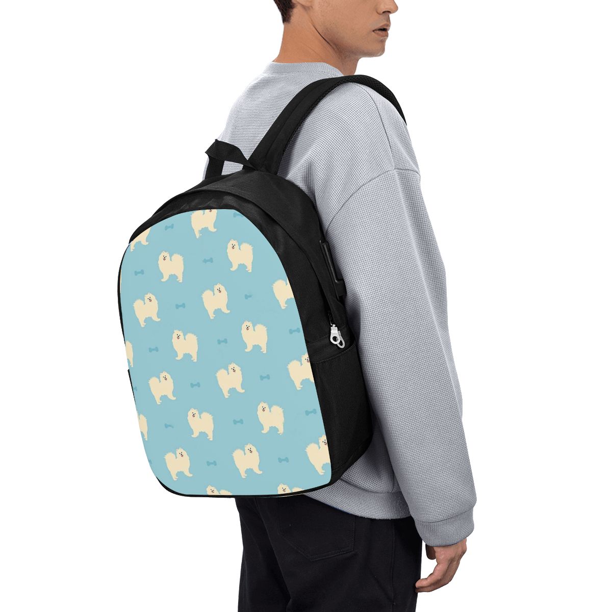 Women Bags For Laptop - Samoyed Köpek Sırt Çantası Seyahat Dizüstü