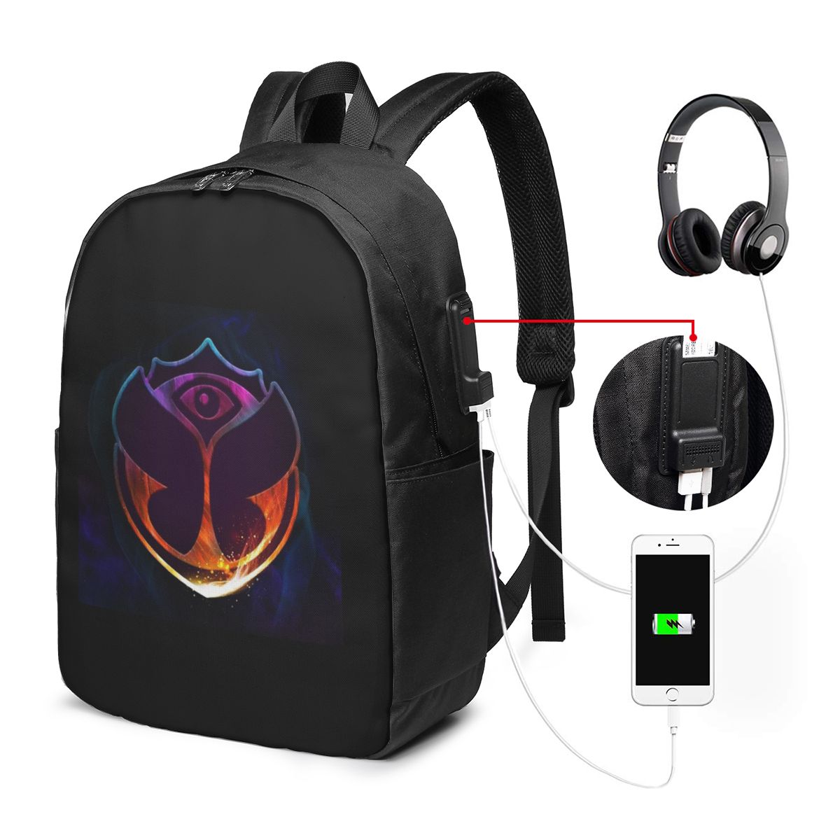 Women Bags For Laptop - Tomorrowland Kelebek Sırt Çantası Seyahat Dizüstü