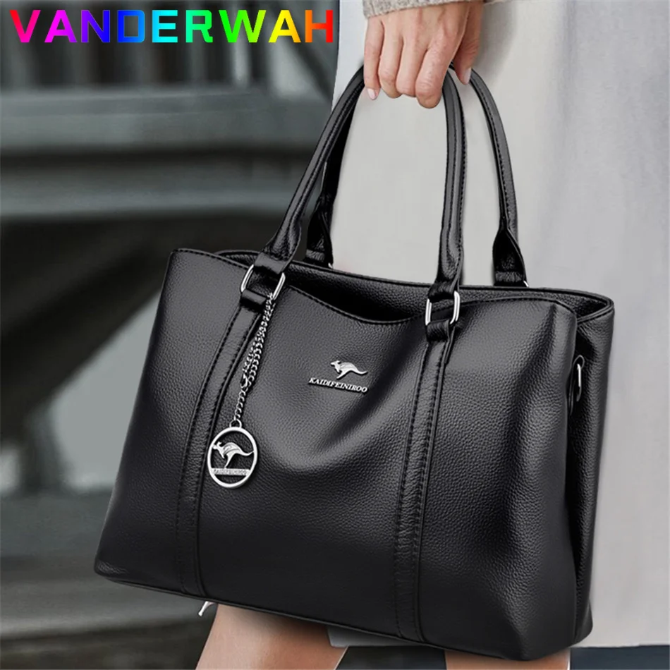 Women'S Kangaroo Bags - Kadın Crossbody çanta Vintage yumuşak deri