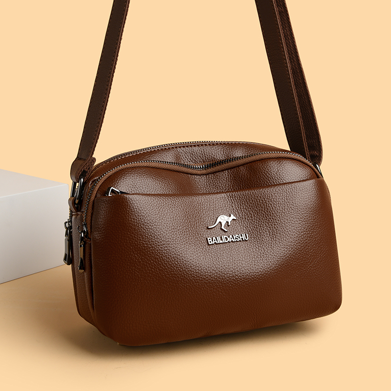 Women'S Kangaroo Bags - Kanguru Hakiki PU Deri Omuz Çantası