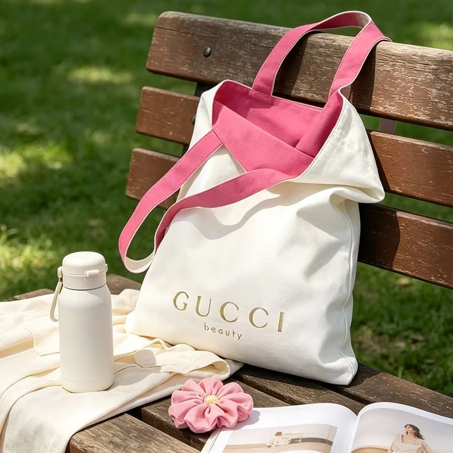 Shopper Tote Canvas - GUCCI'nin Kadın Kanvas Çantası Çift Taraflı