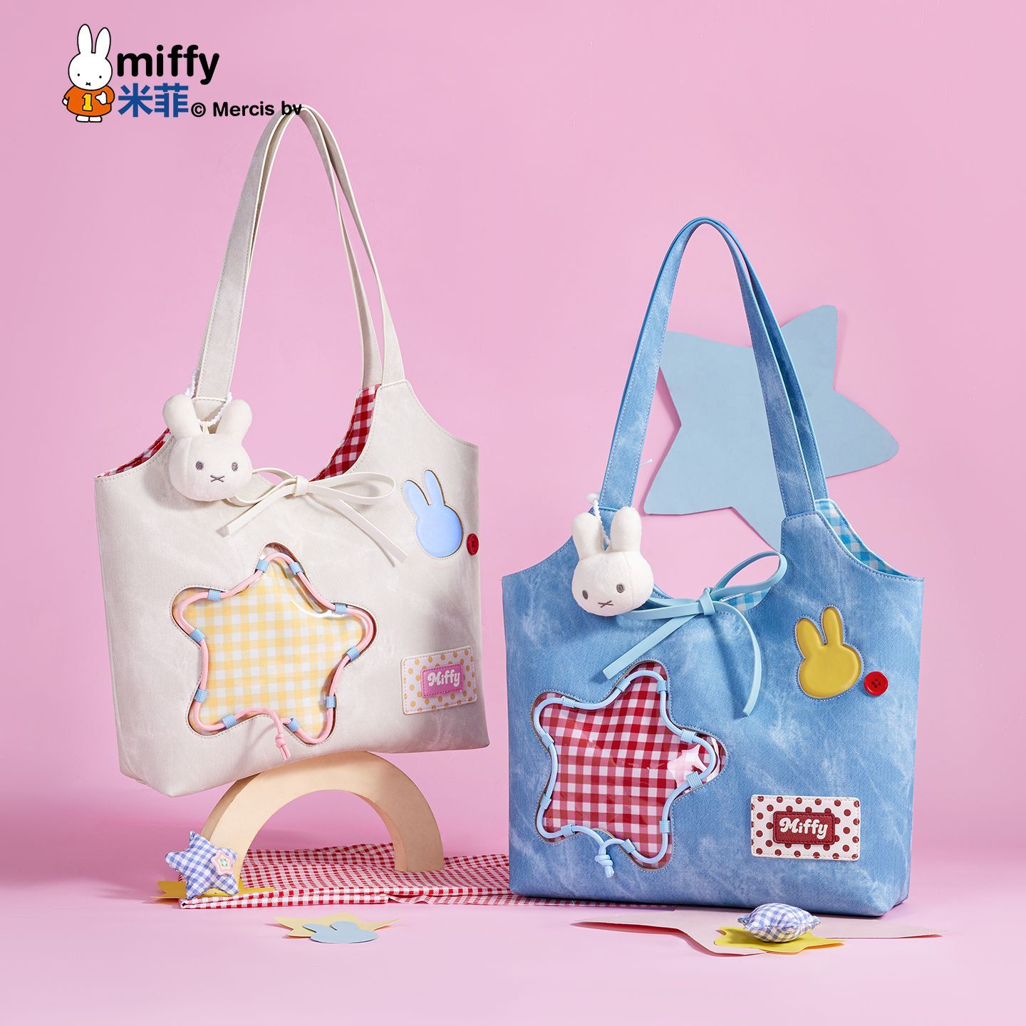 Top Handle Structured - Miffy Kawaii Karikatür Lisanslı Omuz Çantası