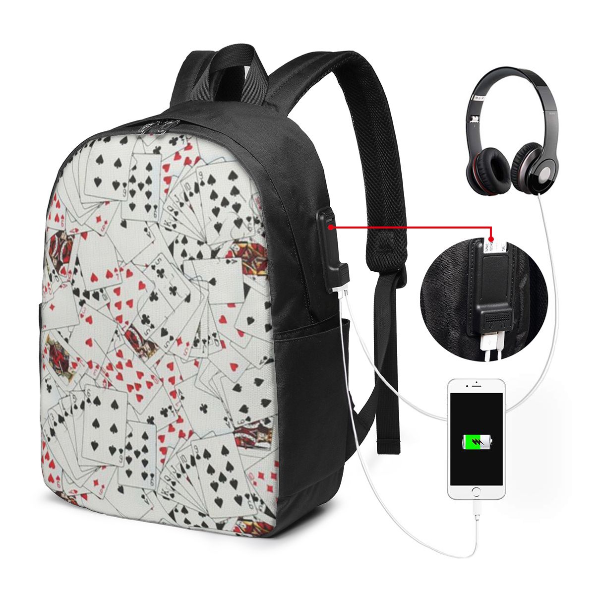 Oyun Kartları Poker Baskı Sırt - Women Bags For Laptop incelemesi ve fiyatı