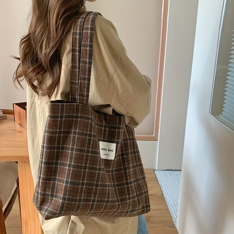Sonbahar ve Kış Ekose Desenli  - Shopper Tote Canvas incelemesi ve fiyatı