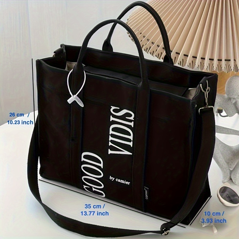 Mektup baskı tuval Tote çanta, - Shopper Tote Canvas incelemesi ve fiyatı
