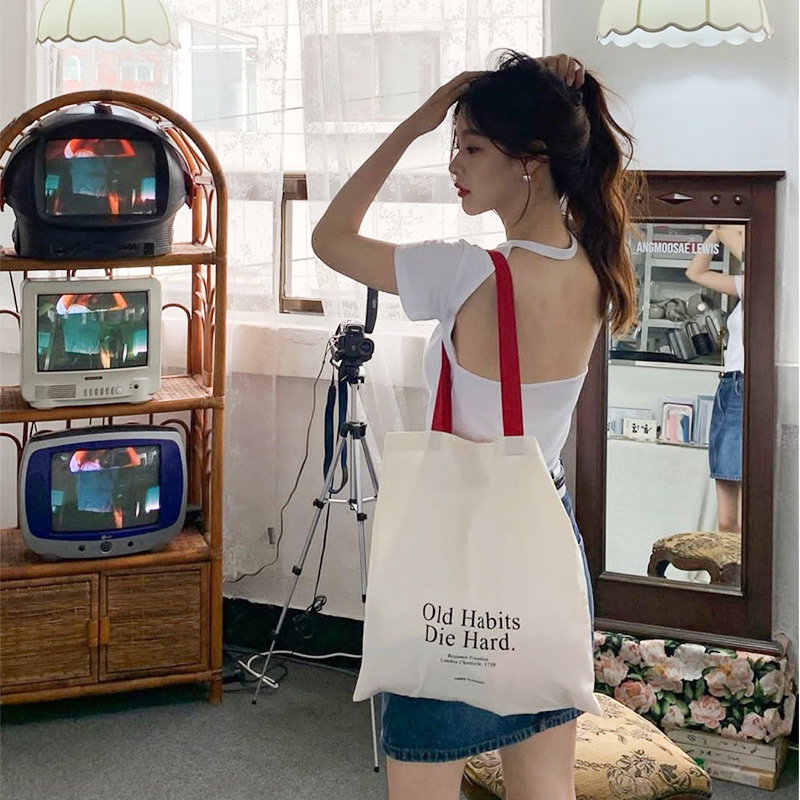 Basit Harfli Büyük Kapasiteli  - Shopper Tote Canvas incelemesi ve fiyatı