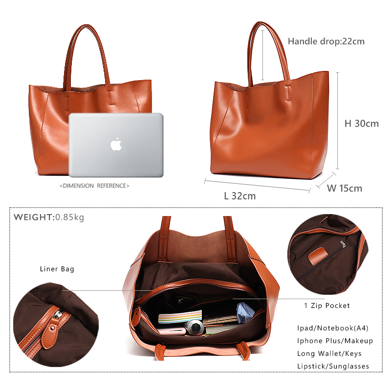 Lüks marka inek deri Tote çant - Women'S Bags Designer Brands incelemesi ve fiyatı